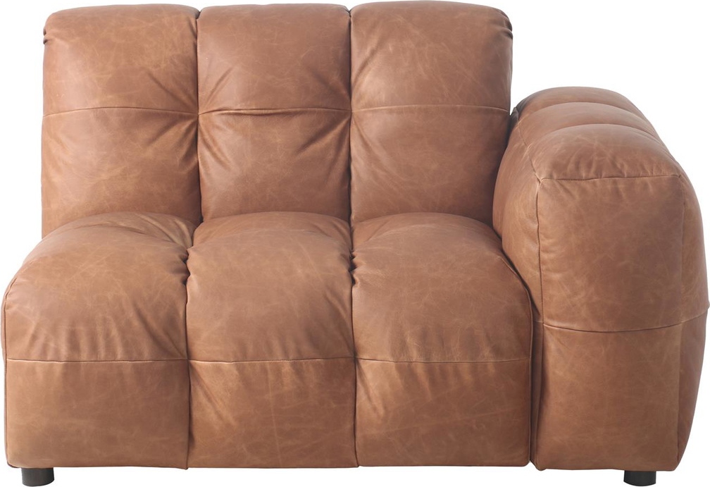 Element, Modulsofa, Rødlig Brun, ægte Læder (l: 102 X H: 84 X B: 132 Cm.) fra Dutchbone
