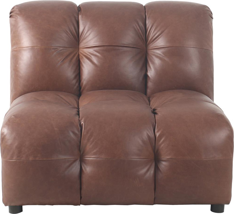 Element, Modulsofa, Mudderbrun, ægte Læder (l: 102 X H: 84 X B: 100 Cm.) fra Dutchbone
