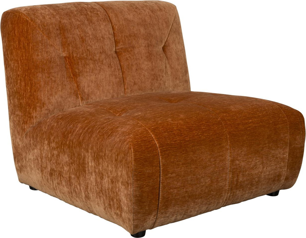 Giada, 1 Personers Sofa, Rødbrun, Polyester (l: 91 X H: 76 X B: 92 Cm.) fra Dutchbone