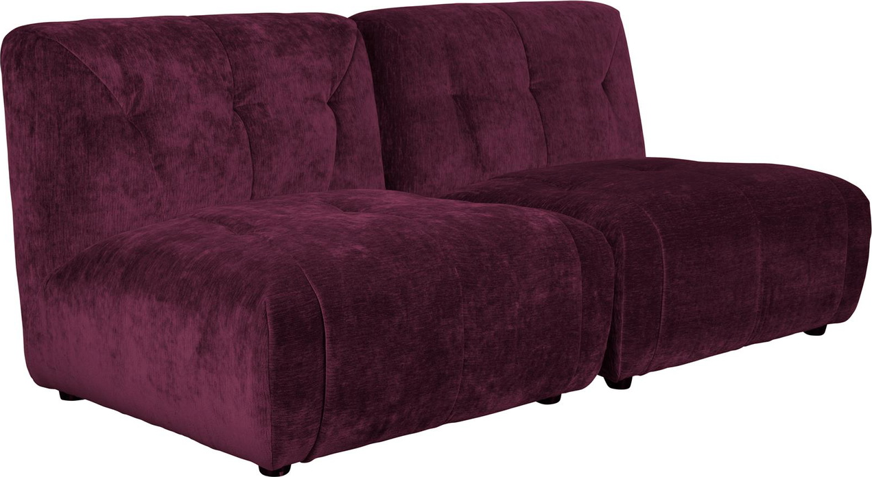 Giada, 2 Personers Sofa, Aubergine, Polyester (l: 91 X H: 76 X B: 184 Cm.) fra Dutchbone