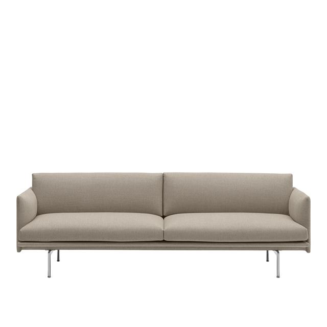 Outline Sofa 3 Personers Ericture 240 Poleret Aluminium fra Muuto