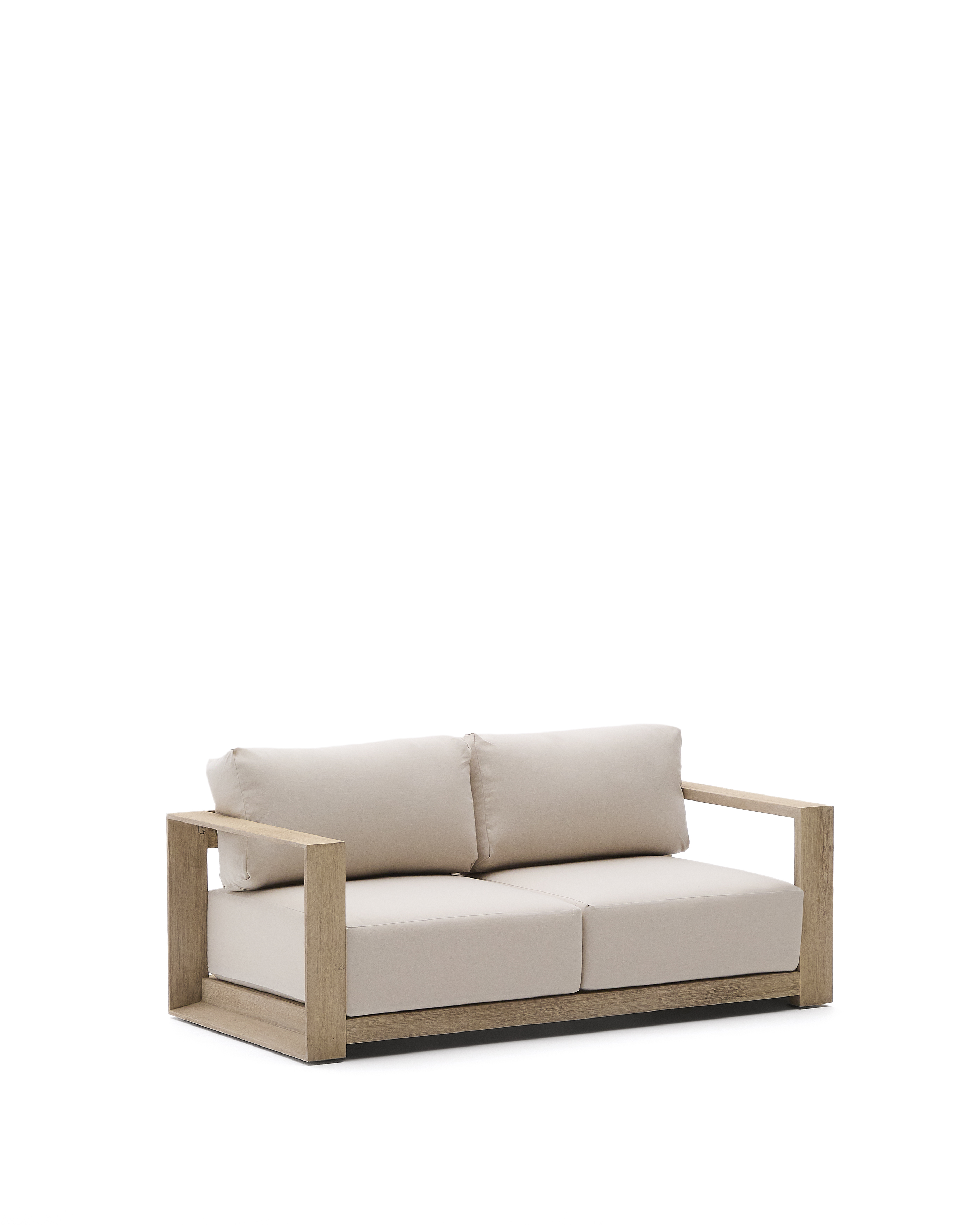 Ambra 2 Pers. Udendørs Havesofa, M. Aftagelige Hynder   Akacietræ (174cm) fra Kave Home