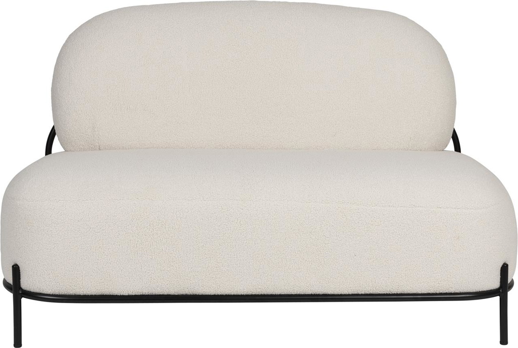 Polly, Loungesofa, Lysgrå, Stof (l: 71,5 X H: 77 X B: 125 Cm.) fra Studio White