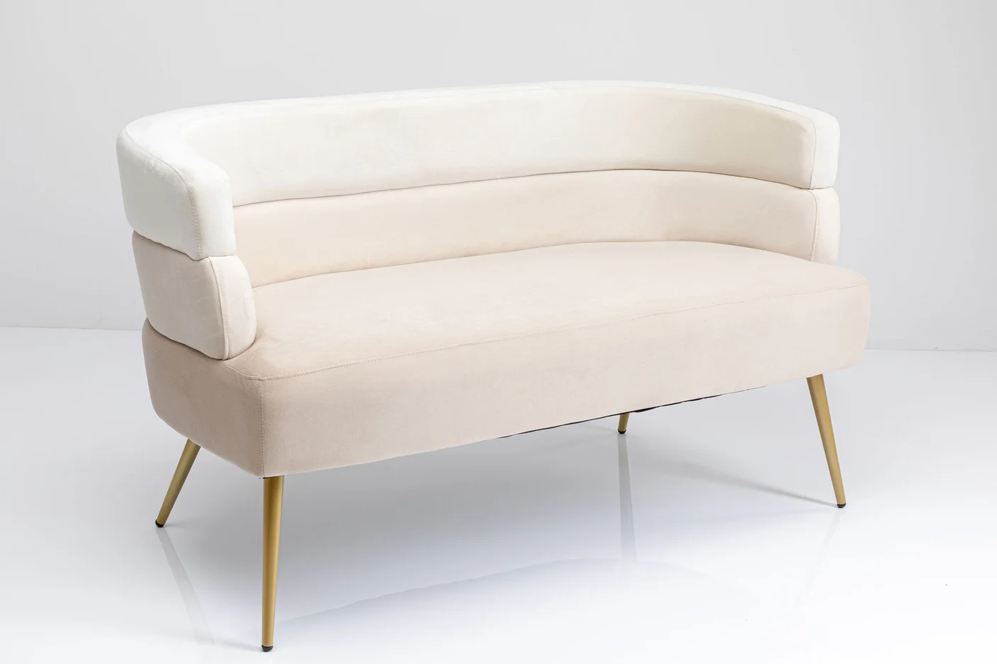 Sandwich Cream 2 Pers. Sofa   Creme Polyester Og Stål fra Kare Design