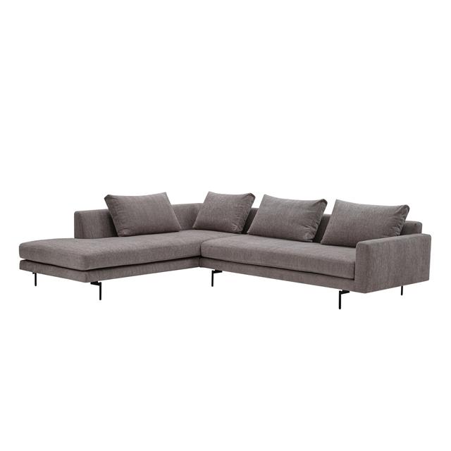 Edge V2 Modulsofa 12+34 Soft 3 Sort fra Wendelbo
