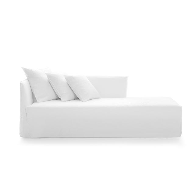 Ghost 20 L Chaise Lounge Lino Bianco fra Gervasoni