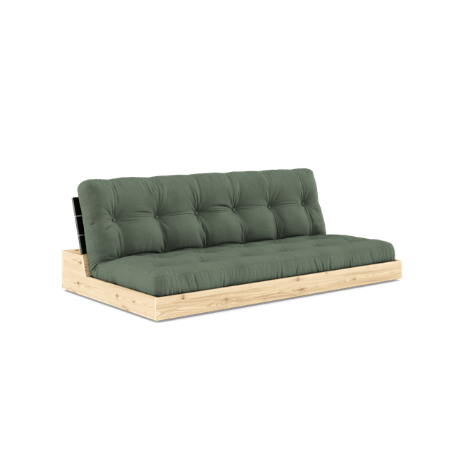 Base Sovesofa Med 5 Lags Madras Black Night Oliven Grøn fra Karup Design