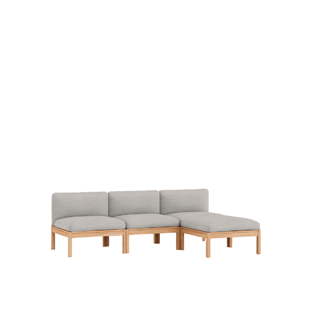 Modular 3 Personers Sofa Med Chaiselong Autum 101 fra Moebe