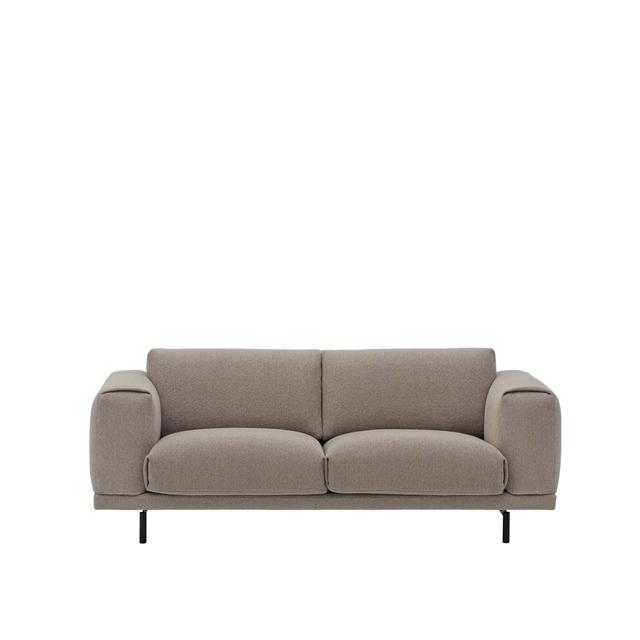 Rest 2 Personers Sofa Hearth 6 Sort fra Muuto