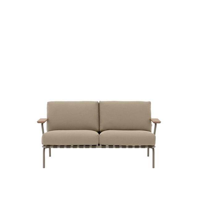 Settle Udendørs 2 Personers Sofa Ribbed Weave 5 Taupe fra Muuto