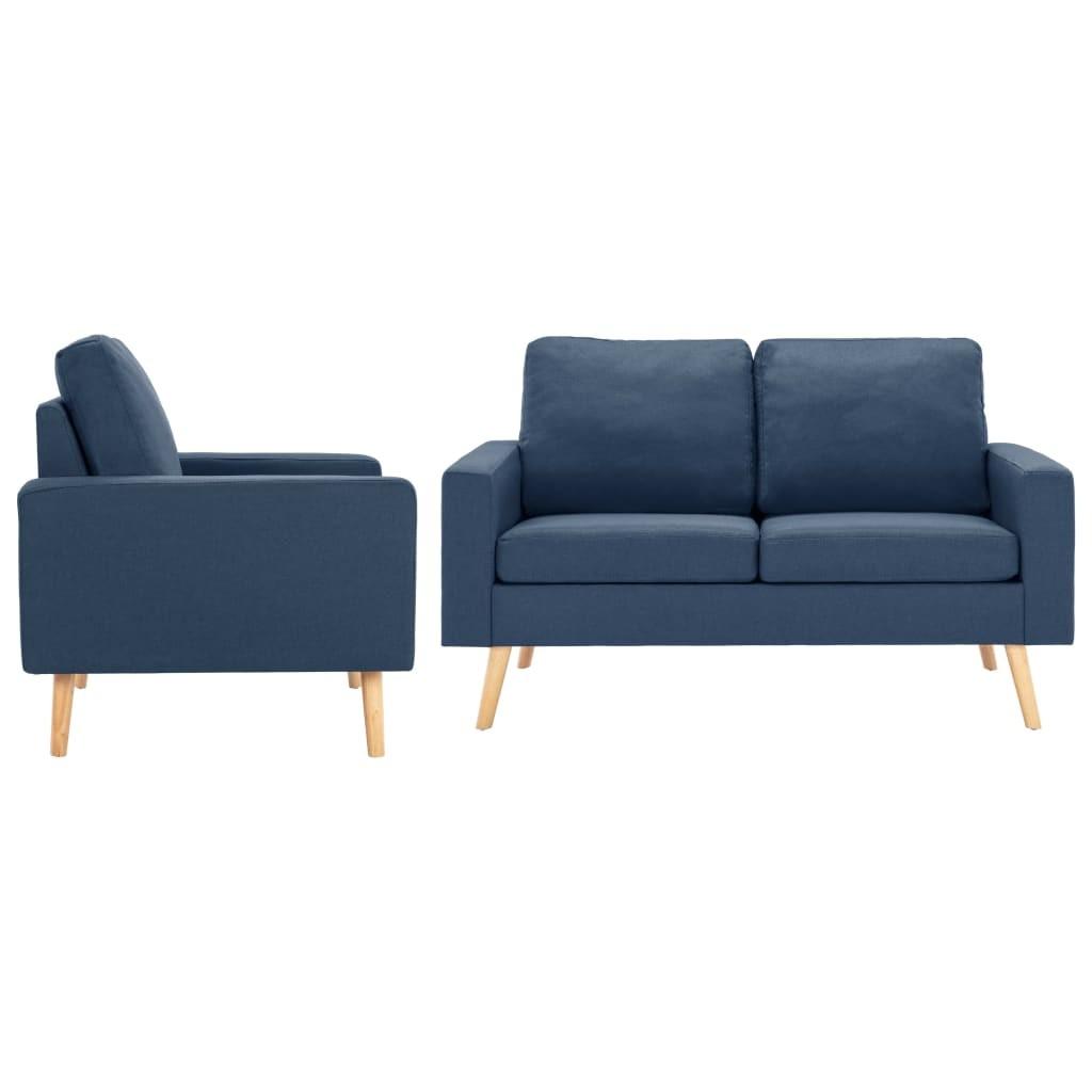 2 Personers Sofa Stof Blå fra Boligcenter