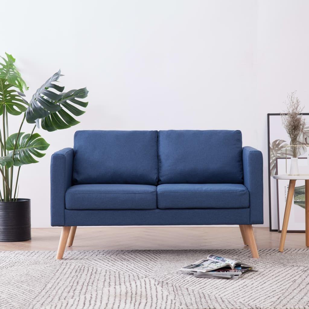 2 Personers Sofa I Stof Blå fra Boligcenter