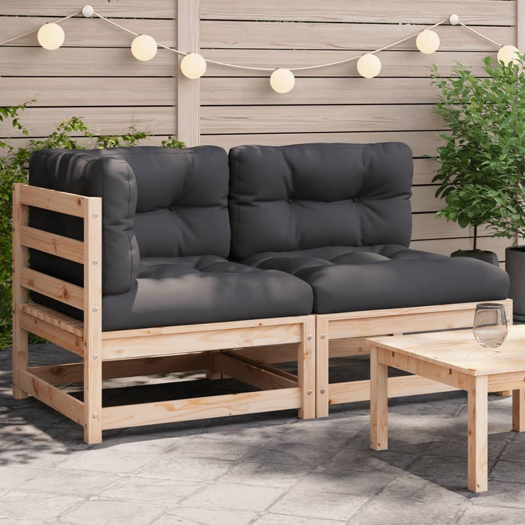 2 Personers Havesofa M. Hynder Massivt Fyrretræ fra Boligcenter