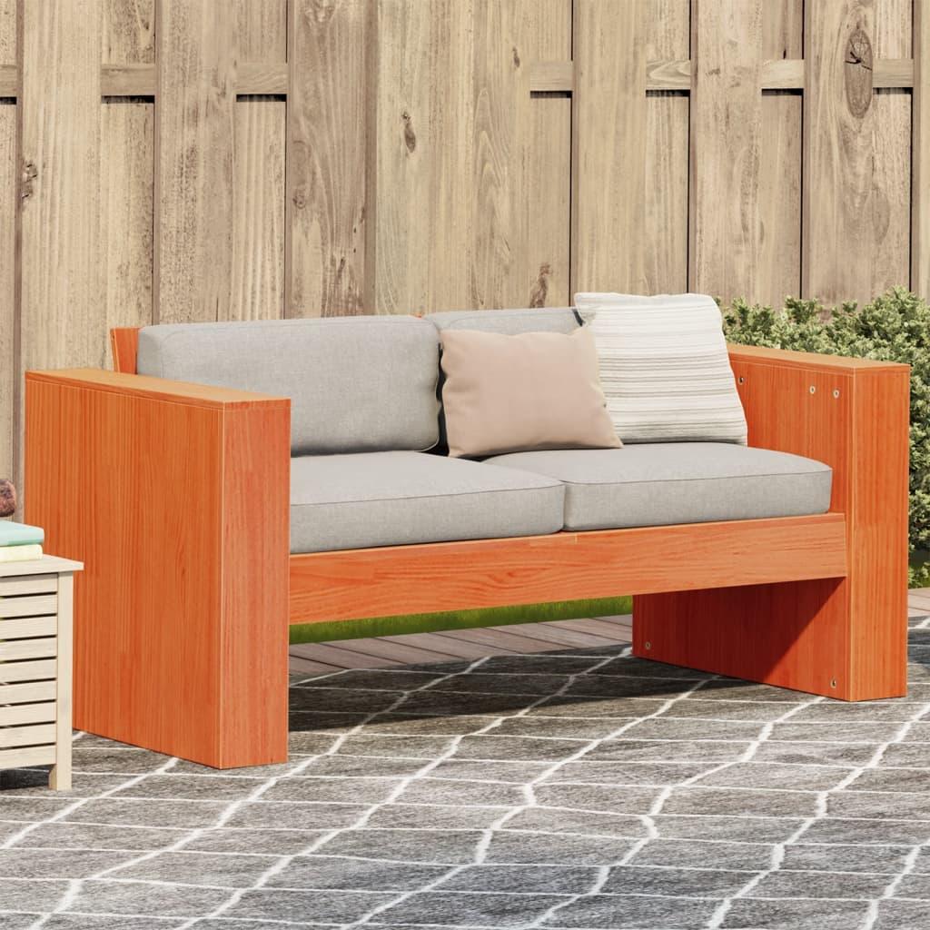 2 Personers Havesofa 134x60x62 Cm Massivt Fyrretræ Gyldenbrun fra Boligcenter