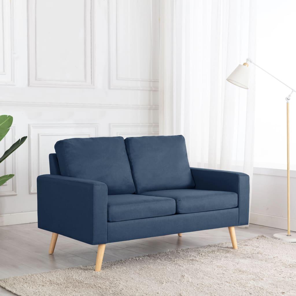 2 Personers Sofa Stof Blå fra Boligcenter