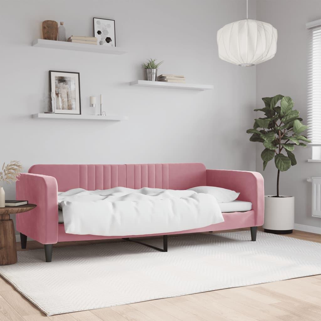 Daybed 80x200 Cm Velour Pink fra Boligcenter