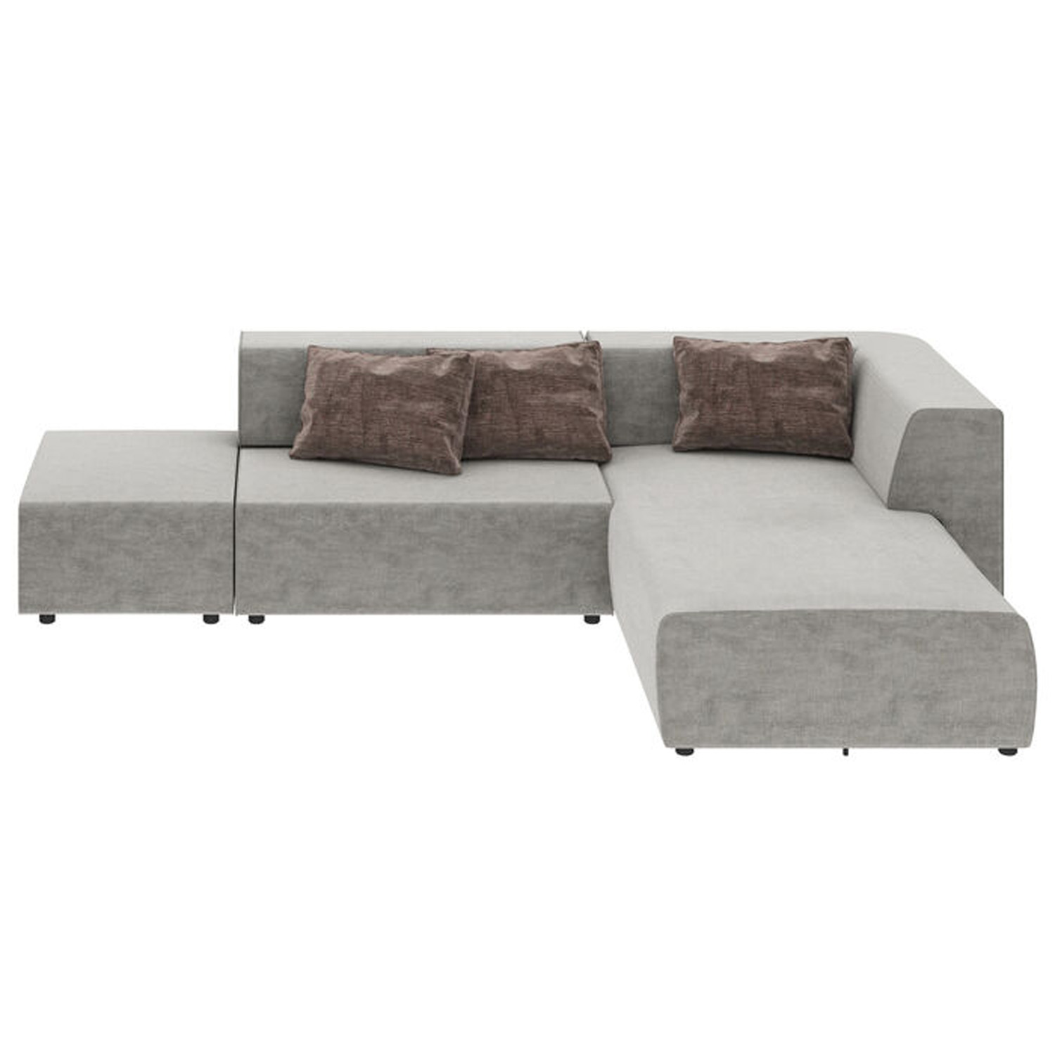 Infinity Vegas Hjørnesofa, M. 3 Puder   Grå Stof Og Plast fra Kare Design